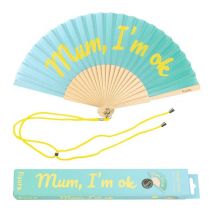 Fisura - ventaglio 'mum, i'm ok' blu e giallo