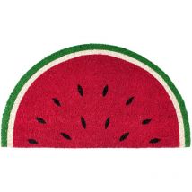 Fisura - Zerbino d'ingresso con forma. Originale zerbino in cocco con base antiscivolo in pvc. Misure: 70 x 40 cm. (Anguria, rossa)