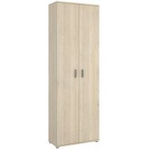 Fit Armario multiusos 2 puertas 6 estantes natural