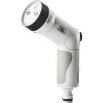 Mehrzweck-Spritzpistole für den Gartenschlauch mit stufenloser Regelung der Durchflussmenge, Grau - Fitt