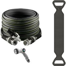 Force plus 5/8' 15m, Wasserschlauch für den Garten zur Bewässerung, kompakt, leicht und robust für intensive Verwendung mit Lanze,