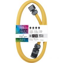Lily 5/8' (15mm) 2m, Tuyau pour Connexion du Dévidoir au Robinet, avec Raccords - Fitt