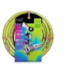Nts lime 1/2' (12,5mm) 20 m Kit - Tuyau d'Arrosage pour Jardins pour Utilisation Intensive, Robuste et malléable, pour Usage intensif, avec pistolet