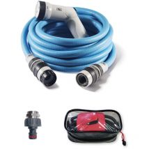 FITT IKON PLUS 15 m - Tuyau d'arrosage extensible, léger et prêt à l'emploi, avec pistolet multi-jet, Prise adaptateur pour robinet et support
