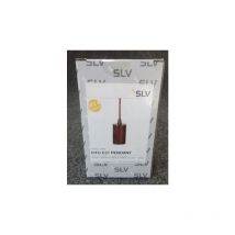 Suspension ronde alu rouge câble 2,5M pour lampe E27 max 60W série Fitu SLV declic 132658