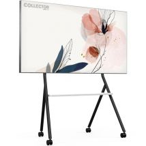 Fitueyes - design Support tv Roulettes pour tv de 55 60 65 75 78 pouces avec Etagères de Rangement en Bois Hauteur Réglable 1100-1300mm série