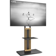 Fitueyes - Design Tv Stnder Standfu Tv Bodenstnder Mit Ablage Fernsehstnder F ̈¹r Groe Fernseher 55 Bis 80 Zoll Bis Zu 50kg Hhenverstellbar Schwenkbar