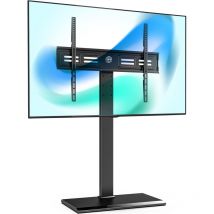 Fitueyes - Meuble tv Pied Base en Fer pour écran de 50 à 80 Pouces - Hauteur réglable - Charge maximale : 50 kg - vesa : 800 x 600 mm (sans étagère)