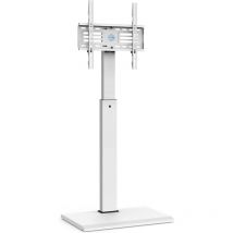 Fitueyes - Tv Stand Weiss Mit Eisenbasis Tv Standfuss Tv Stnder Fernsehstand Hhenverstellbar Schwenkbar F ̈¹r 26 Bis 55 Zoll Flachbildschirm Bis Zu 
