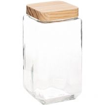 Bocal verre carré couvercle pin pin 2l - 5five