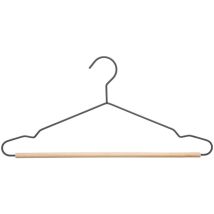 5Five Simply Smart – Cintre pantalon en métal et bois – Noir – Longueur 42 cm – 2 pièces