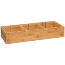 Organiseur modulable 3 bacs tidy smart bambou 38x15cm - 5 Five