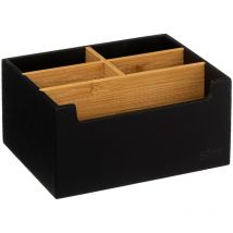 Organisateur en bambou pour cosmétiques, 5 compartiments