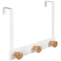 5five Simply Smart - Patère 3 Têtes Métal Et Bambou Blanc - 5five