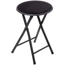 Tabouret pliant velours noir - 5 Five
