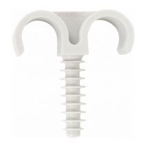 Ing Fixations - Collier cheville plastique blanc double - Tube diamètre 16 mm - Vendu par 100 - Fix-Ring - ing Fixation