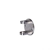 Deco Fer Forge - qualite francaise] - Platine ronde pour tube Ø42,4mm fixation à l'anglaise - Diamètre 150mm épaisseur 10mm - Inox 316