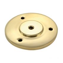 Cuivrinox - Fixation à platine ∅80 - Cache vis : sans - Décor : Poli - Matériau : Inox - Platine : ø 80 mm - Pour tube de diamètre : 40 mm