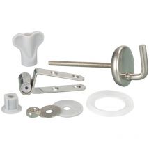 Fixation abattant wc, pièce détachée pour abattant wc Fix Clip avec fixation inox, Kit de 15 fixations pour abattant wc, acier inoxydable, mat - Wenko