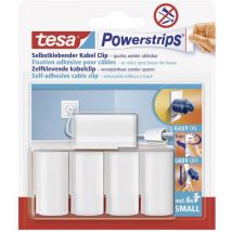 Tesa - Fixation adhésive pour câbles Powerstrips 58035-00016-20 blanc 5 pc(s)
