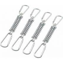 Cyslmuk - Fixation d'auvent à Tension à ressort à boucle, accessoire de fixation de voile d'ombrage avec 4 ressorts hélicoïdaux pour auvents de tente