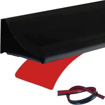 Rapanda - Fixation de porte et paroi de douche, Joint Porte Etanche Pour Sol De Salle De Bain - 2m Noir