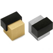 Dice - Butée de Sol R.318-Cs Chrome Mat - Butée dado Ø20 mm Fixation à vis - Design par Groël Studio