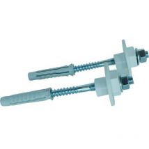 2 fixations lavabo paroi pleine rondelle excentr. 10x140