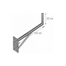 Hdme - Fixation Murale l Support Antenne Et Parabole 25 x 100 cm - Déport 1 mètre pour Grande Parabole