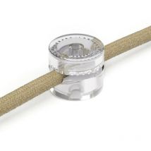 Creative Cables - Fissaggio a parete passacavo universale per cavo tessile a larga sezione 3x1 e 3x1,5 e per sistema eiva - 2 pezzi