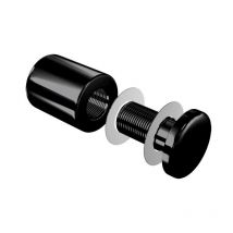 Fixation noire enseigne murale vissée - Entretoise murale noire vissée FIX-VN5 ø 24 mm / l 29 mm