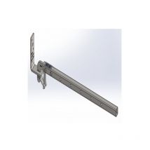 Dimos - Fixation pour échafaudage acier et garde-corps pour support bois 850 mm