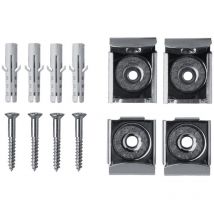 Fixation standard de miroir à ressort - avec vis et chevilles - Jeu de 4