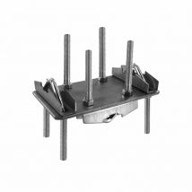 Metronic - Fixation universelle en croix pour 2 mâts diam. 20 à 50 mm, galva