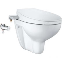 Fixation wc douche wc mural blanc alpin / chrome set 3 en 1 Grohe