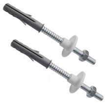 2 pcs fixations de lavabo avec écrou en acier