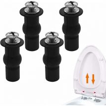 Minetgnon - Fixations wc Abattant,4PCS Cheval Fixations wc Abattant Charnières,Extensible Caoutchouc Vis