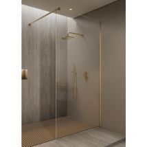 Kroos - Fixe Duschabtrennung Gold gebürstet 120 cm - Lixa