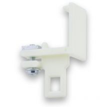 Fixe embout avec suspendeur polyamide ivoire pour tringle à rideaux 24 x 16mm Accessoire Conducteur Jonction Fenêtre Store Baie vitrée Ouverture