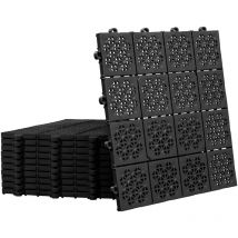 11x Bodenfliese 1 m², Terrassenfliese Werkstattboden Schwarz