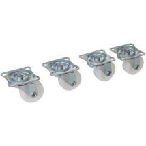 4 x Lenkrolle 31 mm mit Platte nicht abzeichnend