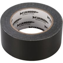 FIXMAN – 188845 – Gewebeklebeband 50 mm x 50 m schwarz – hohe Dauerhaftigkeit – wasserfest – ideal für Reparaturen