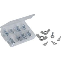 Coffret d'écrous papillons assortis silverline 656604