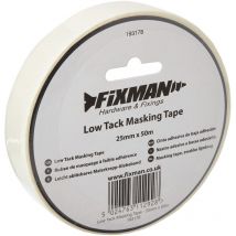 Silverline, Nastro adesivo a bassa adesività, 25 x 50 mm - Fixman