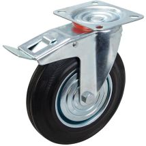 Fixman - Rotella in gomma resistente girevole 200 mm 200 kg