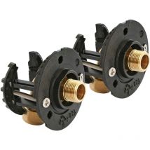 Fixoconnect - Sortie de cloison fixoplac lavabo/évier - raccord coudé per à glissement Ø16 - Mâle 3/8 (12/17) - Somatherm