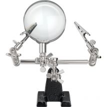 Troisième Main avec Loupe à Grossissante 2,5 Fois, support de soudure pour tous les travaux de soudure et de bricolage délicats.