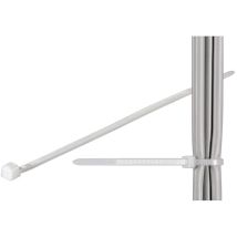 Fixpoint - Attache De Câble, Nylon Résistant Aux Intempéries, Transparent, 3,5 Mm De Large Et 365 Mm De Long, Transparent.