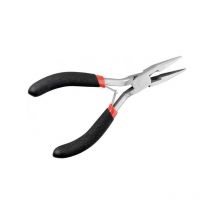 77098 Pince à becs demi-rondes avec embouts striés, 125mm - Fixpoint