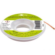 Fixpoint - Tresse à Dessouder 1 mm pour Enlever l'Étain de Soudure aux Points de Soudure, 1,5 m, cuivre pur, bonne conductivité thermique.